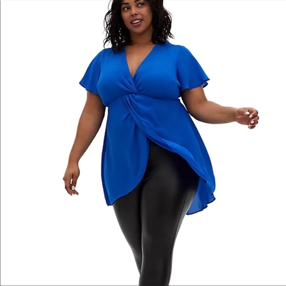 torrid Tops - Torrid Chiffon Tunic Blouse